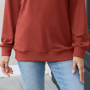 Sudadera personalizada para mujer con estampado de logotipo bordado cómodo Jersey diseñado para la moda elegante trajes casuales diarios - Product Image 2