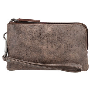 Sac à cosmétiques en cuir de qualité supérieure, vintage, populaire, uni, personnalisé, en gros, de créateur, grand format, type enveloppe - Product Image 1