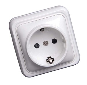 Base per presa a montaggio superficiale Alfa con TT bianco (Simon MS137803) - Product Image 1