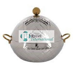 Plato de acero plateado pulido para servir, plato para restaurante y Hotel, plato para servir, boda y restaurante, almacenamiento de alimentos, olla caliente - Product Image 5