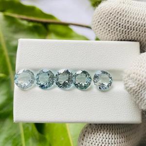 Conjunto de Gemas Redondas de Aguamarina Natural de 6 mm |   Piedras Sueltas de Aguamarina para la Elaboración de Joyas |   Cristales de Piedra Brillante del Mes de Marzo - Product Image 5