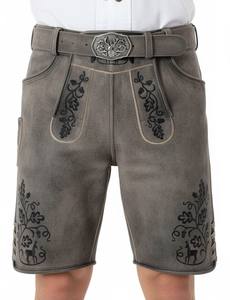 Tenue Courte Marron pour Homme en Daim de Chèvre Respirant, Style Bavarois à Carreaux Oktoberfest, Taille Mi-Haute, Fabriquée en Allemagne - Product Image 5