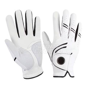 Gants de golf personnalisés de haute qualité en cuir souple antidérapant avec fermeture auto-agrippante pour hommes – Vente en gros - Product Image 4