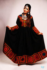 Dernière robe Kuchi en velours afghan Vêtements de fête Manches brodées et robes Styles Plus Size and Winter Afghan Kochi Dress - Product Image 2