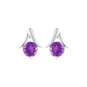 2025 Natural Amethyst <b>Stud</b> Earrings 925 <b>Sterling</b> <b>Silver</b> February Birthstone Jewelry for Women Girls Gift Wholesale Custom Export - Product Image 3