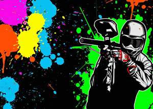 Paint Ball Player Diseños Banner Personalizado - Product Image 3