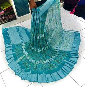 Venta caliente sudanés thoub tela de gasa Multicolor tela de gasa de poliéster fabricante al por mayor - Product Image 1