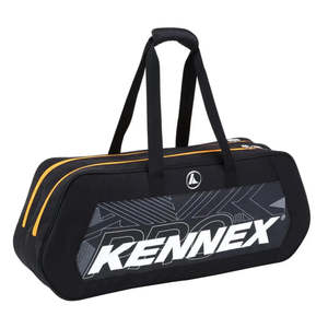 Bolsa de Tenis PROKENNEX, Negra/Gris, Rectangular, con 3 Compartimentos para 6 Raquetas, Impermeable, con Logotipo Personalizado, para Deportes al Aire Libre - Product Image 2