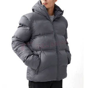 แจ็กเก็ตขนเป็ดลำลองสำหรับผู้ชาย, แจ็กเก็ตทรงโอเวอร์ไซส์ปกตั้งดีไซน์ในเมืองดีไซน์ทันสมัย - Product Image 4