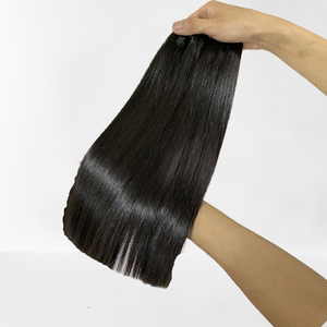Extensiones de Cabello 100% humano brasileño liso con doble hueso, pelo muy Popular - Product Image 1