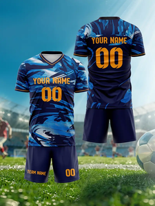 Camiseta de fútbol americano hecha a medida de alta calidad, Camiseta corta de equipo de sublimación impresa, camiseta de fútbol y fútbol americano Premium - Product Image 2