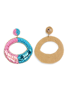 Pendientes de Mujer Dulces y Frescos con Bordado, Hechos a Mano con Cuentas de Semillas, Dijes, Joyería - Product Image 4