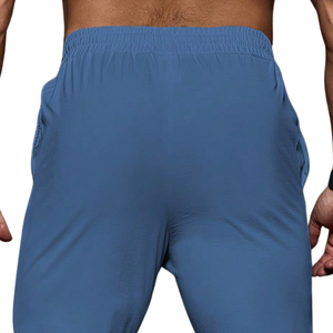 Mens Midweight Straight Leg Casual Jogger Pants Elastic Drawstring Breathable Quick Dry Logo Mid Flat Travel Lounge Trousers - Product Image 4