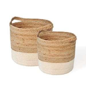 Multifunctional Collectable <b>Baskets</b> Set Customized Color Jute <b>Basket</b> and Buckets and Bin for Household <b>Storage</b> Use & Kitchenware - Product Image 1