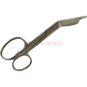 Ciseaux à pansement 5.5 "coudés un grand anneau de doigt EMT cisailles à traumatismes infirmières ambulanciers étudiants Instruments médicaux en gaze tranchante - Product Image 2