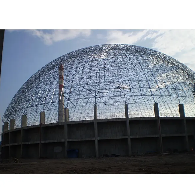 Factory Made Steel Structure Dome Shape Coal Storage Building Warehouse Structure Roof Space Frame