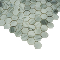 Mosaïque hexagonale au Design Unique avec carrelage en pierre verte aspect marbre pour la décoration de la maison