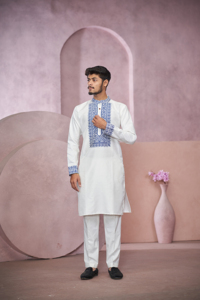 Noor-e-Neel jacquard diseñador kurta - Product Image 3