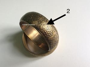 Hand <b>Engraved</b> Brass <b>Bracelet</b> Bangle Traditional Handmade Metal Cuff Jewelry for Women and <b>Men</b> - Product Image 4