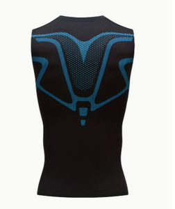 Plus Size <b>Men</b> Knitted <b>Compression</b> Tank Top Quick Dry Breathable Sleeveless Sports <b>Vest</b> Gym Workout Base Layer Body Shaping - Product Image 2