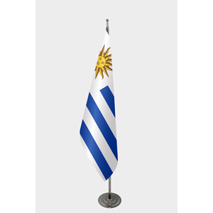 Bandera Oficial de Uruguay Personalizada de 3x5 pies, Técnicas de Impresión Digital, Materiales de Seda, Algodón y Plástico, Aluminio, Personalización Automotriz - Product Image 1