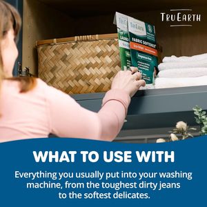 Tru Earth Bandes adoucissantes pour lave-linge, alternative au parfum Fresh Linen, jusqu'à 128 lavages par paquet de 64 - Product Image 2