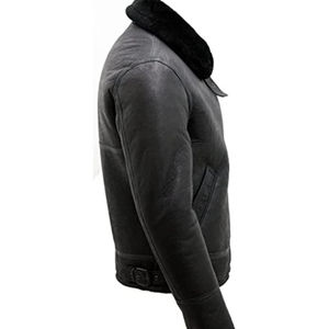 Veste en cuir pour homme avec double fermeture éclair noire et boutons, veste en jean, sweat-shirt, veste de haute qualité, mode haut de gamme, vestes en cuir - Product Image 4