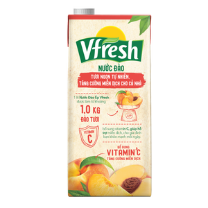 Vinamilk VFresh Peach Juice Nectar 1L x 12 Cajas GMP HALAL ISO FSSC HACCP Certificado OEM Disponible para Personalización Concentrado - Product Image 3