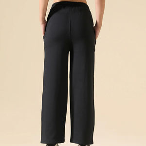 Pantalon baggy vintage pour femmes, vêtements d'hiver élégants et confortables avec fermeture à la taille élastique Design avant plat - Product Image 2