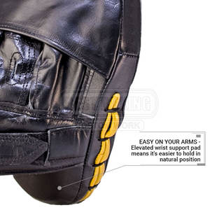 นวมต่อยมวยแบบโค้งที่มีด้ามจับและรองรับข้อมือสำหรับฝึกซ้อมคิกบ็อกซิ่งที่มีความทนทาน - Product Image 6