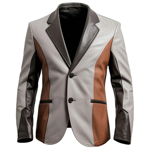 Abrigo Largo de Cuero Genuino Hecho a Mano para Hombre, Diseño de Lujo, Color Negro, Ropa de Invierno, Corte Entallado, Chaqueta Ecológica de Moda 2025 - Product Image 1