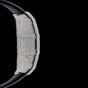 Lujo de la mejor calidad para reloj de movimiento de cuarzo con banda de acero inoxidable AP Zafiro VVS Claridad Moissanite Diamante Resistente al agua - Product Image 3