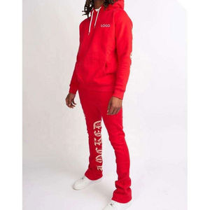 Trajes de chándal para hombre de alta calidad 100%, conjunto de pantalones de chándal y sudaderas con capucha de invierno, chándal liso - Product Image 2