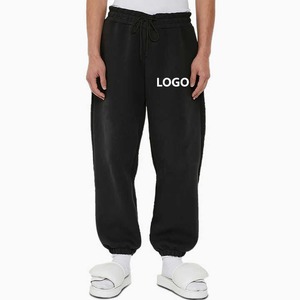 Pantalon de jogging OEM pour hommes, design surdimensionné plat brodé vintage, pantalon de survêtement léger, jambe large, taille élastique personnalisée en usine - Product Image 3