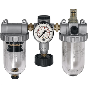 Unidad de Mantenimiento Semiautomática RIEGLER BG III de 3 Piezas, Rosca Estándar de 1/2'', 3200 L/min, 259 mm, Accesorios y Piezas para Herramientas Neumáticas - Product Image 3