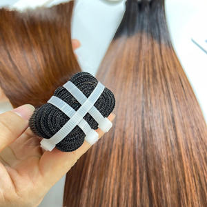 Ombre vietnamienne couleur os droite courte longueur prix de gros haute qualité prêt à expédier trame de couleur orange - Product Image 2