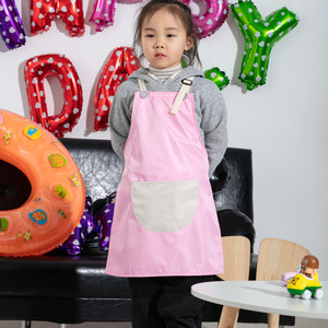 Custom <b>Cooking</b> Baking Apron with Pocket Children Painting <b>Cooking</b> <b>Set</b> Adjustable <b>Kids</b> Apron - Product Image 2