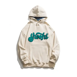 Sweat à capuche surdimensionné en polaire GSM 400 pour hommes de qualité supérieure avec logo brodé en chenille à vendre en vrac par Laz Industry - Product Image 1