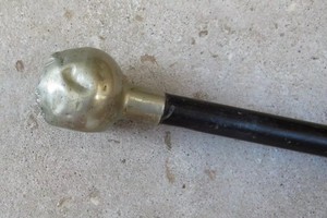 Bâton de marche Swagger nautique en laiton de 12 pouces Belle canne en bois avec design Steampunk Produit solide et robuste - Product Image 4