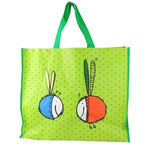 ถุงช้อปปิ้งผ้า PP ทอแบบกำหนดเองได้ พร้อมหูหิ้ว PP Webbing มีหลายขนาดให้เลือก บรรจุภัณฑ์แบบกำหนดเองสำหรับซูเปอร์มาร์เก็ตและอาหาร - Product Image 3