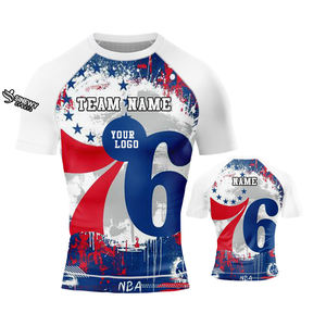 Chemises anti-éruptions cutanées personnalisées sublimées pour hommes MMA Rash Guard vente en gros Rash guard Compression à manches courtes - Product Image 3