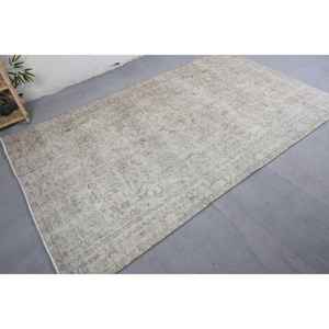 Tapis Moderne Classique en Laine Beige 5.3X8.4 pieds Large Surface Patchwork Design pour la Maison Salon Chambre Rectangle Couloir Latex - Product Image 2