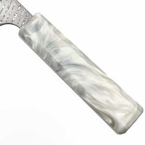 Meilleur couteau de chef de cuisine en acier Damas fait à la main avec manche en résine blanche pure Vente en gros personnalisé de haute qualité OEM ODM Service - Product Image 4