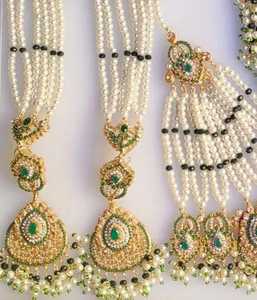 ชุดปักหินสีจีแบบดั้งเดิมสำหรับเจ้าสาวสร้อยคอสองชั้นทำจากสแตนเลสสำหรับงานแต่งงาน - Product Image 4