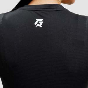 เสื้อยืดแขนสั้นทรงสปอร์ต W124 สีดำ ผลิตจากผ้าถัก - Product Image 5