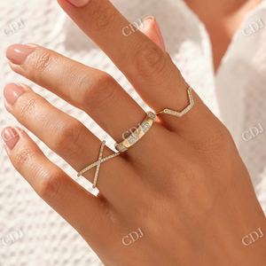 Nueva llegada Dome Wedding Band 14K Oro amarillo Anillo de diamante natural Precio al por mayor para damas Anillos DE BODA certificados - Product Image 4