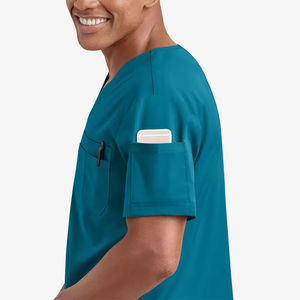 T-shirts à manches courtes et col en V de haute qualité pour femmes, vêtements de travail d'été, uniforme de travail pour infirmières, usage hospitalier, unisexe, médecins, patients - Product Image 6