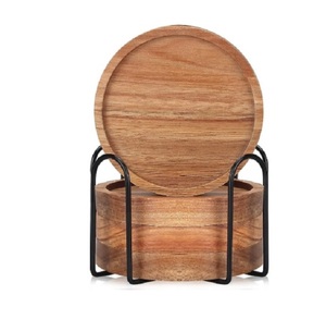 Wholesale Handmade Square Brown Wooden <b>Coasters</b> Latest Design <b>Coaster</b> <b>Set</b> of 4 Table Decor Centerpiece - Product Image 2