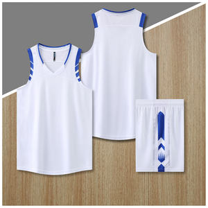 Ensembles de maillots de basket-ball pour hommes respirants et imprimés - Spandex/Nylon sans manches, vêtements de course à séchage rapide - Product Image 2