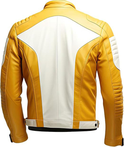 Veste de moto en cuir véritable pour homme de haute qualité, imperméable, coupe-vent, style café racer, vêtements décontractés pour la conduite en plein air - Product Image 4